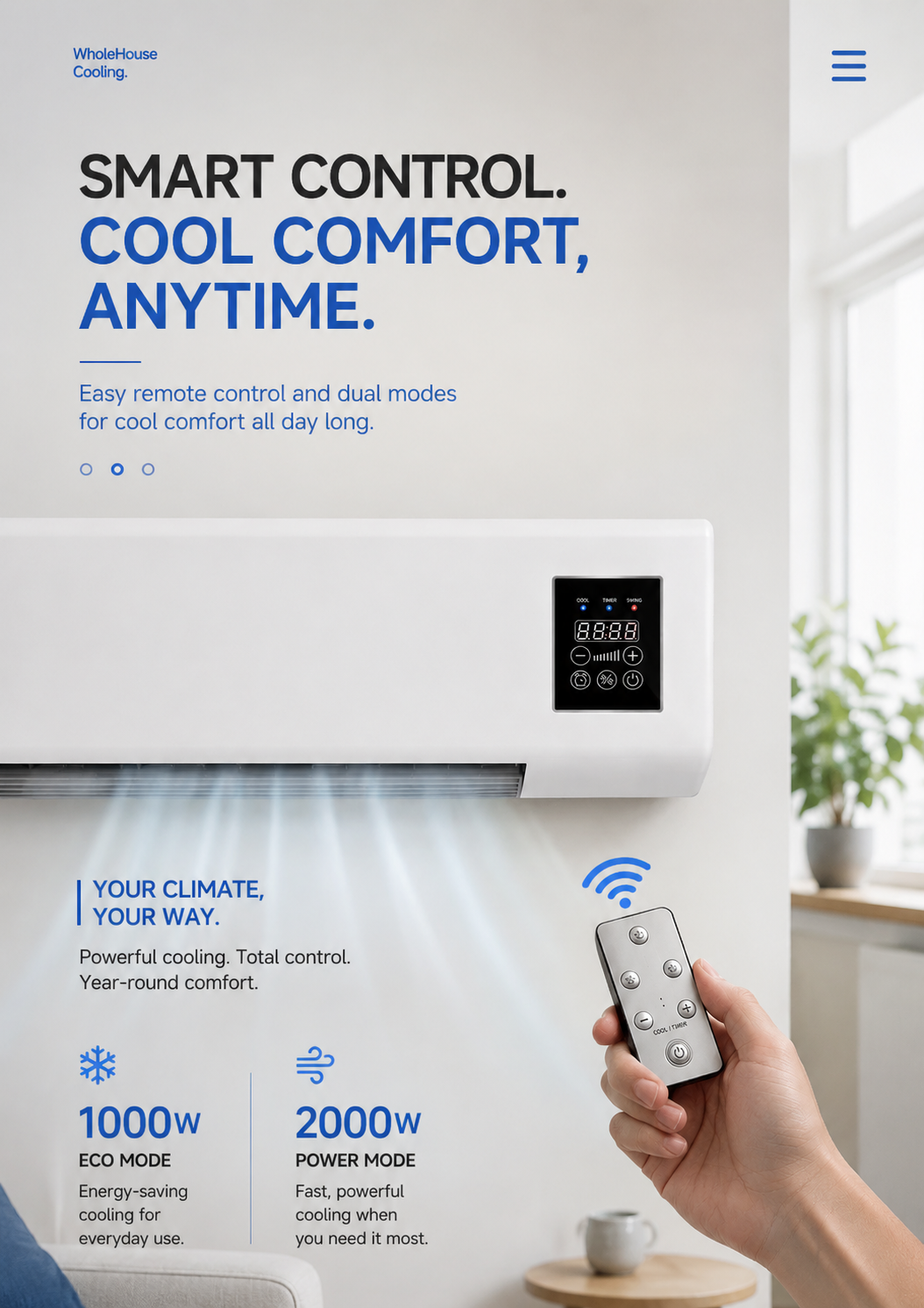 Frisoria Wall Pro — Climatiseur Mural Autonome à Installer