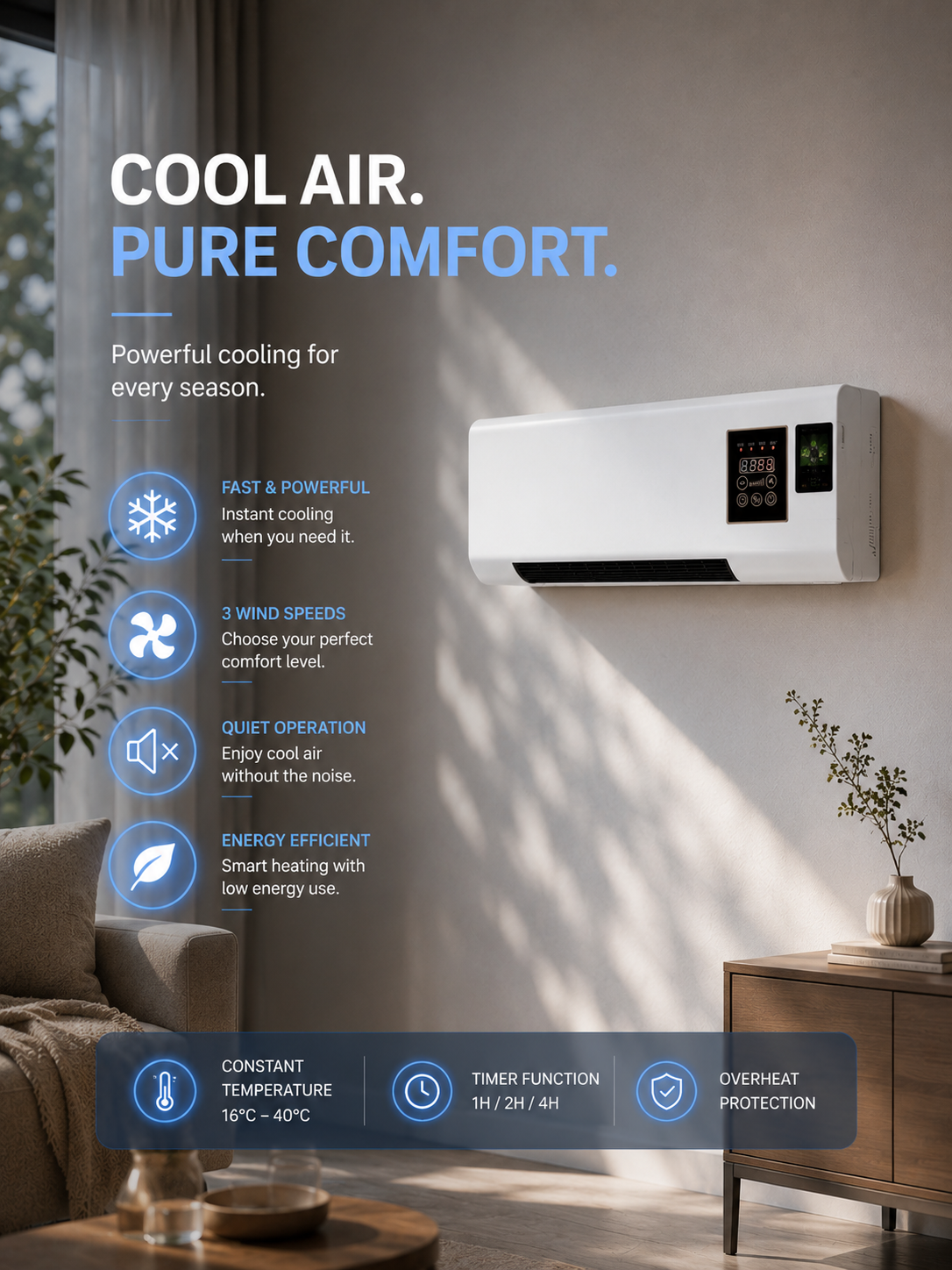 Frisoria Wall Pro — Climatiseur Mural Autonome à Installer